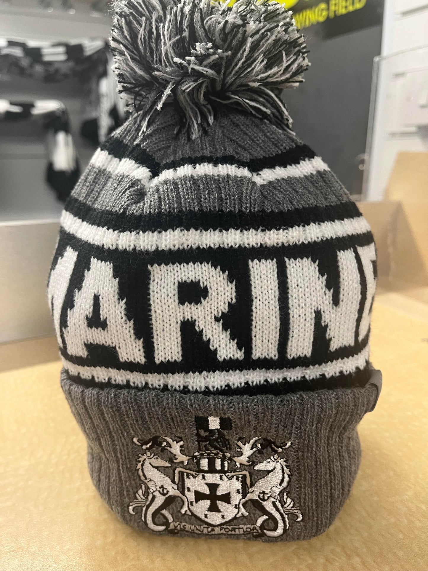 Grey Bobble Hat